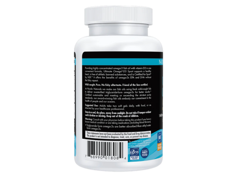 Nordic Naturals Ultimate Omega-D3 Sport, Lemon - 60 Soft Gels
