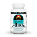 Front image: Source Naturals D-Ribose 1000mg tablets bottle 60 count