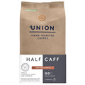 Union Half Caff Ground Coffee medium roast resealable coffee pack 200g