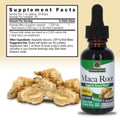 Nature’s Answer Maca Root Liquid Extract 30ml supplement facts label