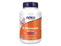 NOW Foods D-Mannose Supplement 500 mg Vegetarian Capsules 120 Veg Capsules front bottle view