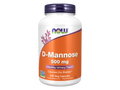 NOW Foods D-Mannose Supplement 500 mg Vegetarian Capsules 240 Veg Capsules front bottle view