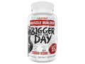 Supplement bottle labeled 'Bigger by the Day' on a white background