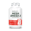 BiotechUSA Mega Omega 3 bottle, 180 softgel capsules.