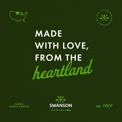 Swanson Shatavari Root Extract 500mg 120 Capsules made with love from the heartland Swanson brand infographic