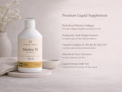 Nordic Omega Marine Collagen 10 Liquid Berry 500ml
