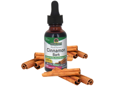 Nature’s Answer Cinnamon bark liquid extract low alcohol 30ml bottle front label