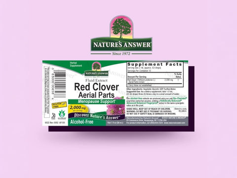 Nature’s Answer Red Clover alcohol-free liquid extract 30ml barcode