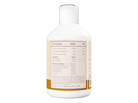 Nordic Omega Joint Support Collagen liquid supplement facts ingredients berry 500ml