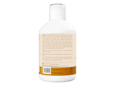 Nordic Omega Marine Collagen 15 liquid apple 500ml barcode packaging