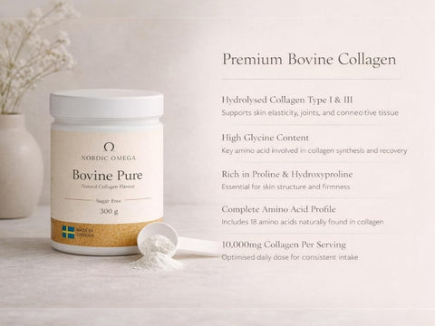 Nordic Omega Bovine Pure Collagen Powder Unflavoured 300g