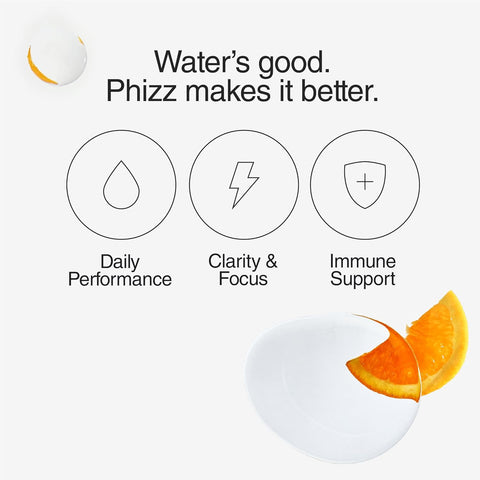 Phizz Daily 3-in-1 Electrolyte & Multivitamin Orange Tablets – 20 Count
