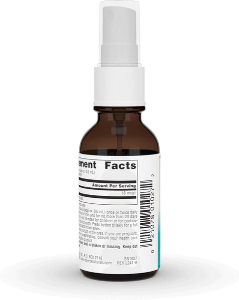 Barcode image: Source Naturals colloidal silver throat spray liquid bottle barcode 29.57ml