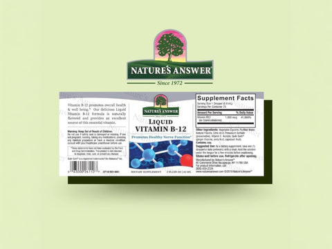 Nature’s Answer Liquid Vitamin B12 natural flavour 60ml barcode