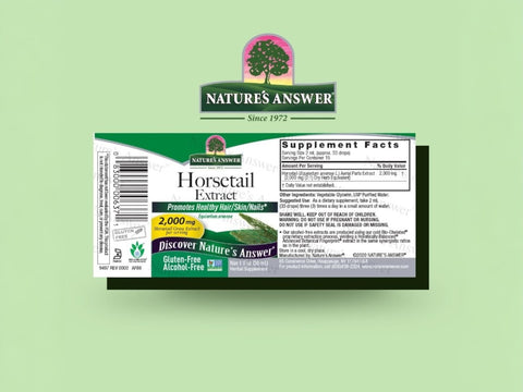 Nature's Answer Alcohol-Free Horsetail Extract 30ml barcode packaging