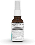 Supplement facts & ingredients image: Source Naturals colloidal silver throat spray liquid ingredient panel bottle 29.57ml