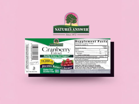 Nature's Answer Alcohol-Free Cranberry Extract 30ml barcode packaging