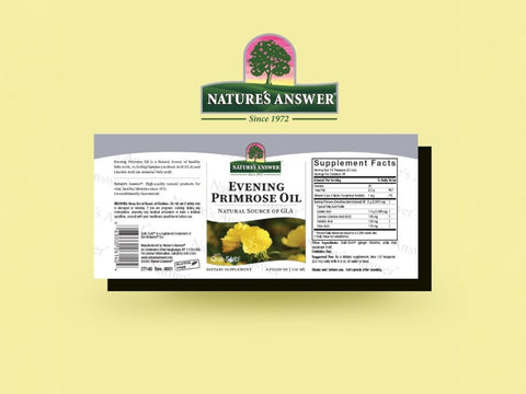 Nature's Answer Liquid Evening Primrose Oil Cold Pressed 120ml barcode packaging
