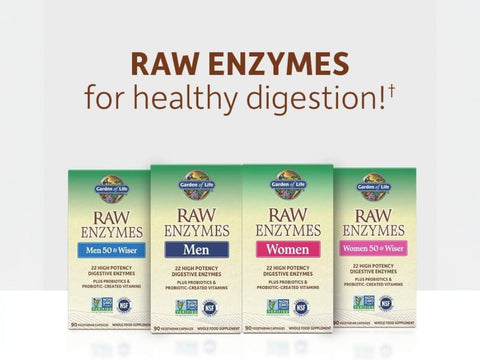 Garden of Life RAW Enzymes Women 50+ - Digestive Enzymes other variants