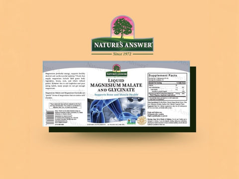 Nature's Answer Liquid Magnesium Malate and Glycinate 480ml barcode packaging