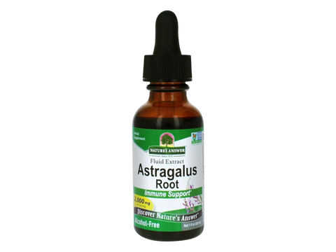 Nature's Answer Alcohol-Free Astragalus Root Extract 30ml liquid herbal supplement front label