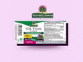 Natures Answer Milk Thistle Extract supplement label on a pink background