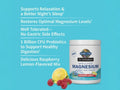 Garden of Life Dr. Formulated Magnesium Powder Raspberry Lemon 198.4g with key benefits detail