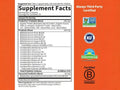 Garden of Life Dr. Formulated Once Daily 3-in-1 Probiotics 30 Count supplement facts panel on tub packaging