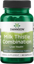 Swanson Milk Thistle Combination 175 mg – 60 Capsules herbal dietary supplement bottle front label