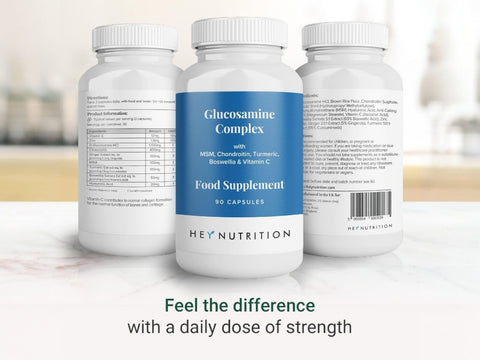 Hey Nutrition Glucosamine Complex, MSM & Turmeric - 90 Capsules