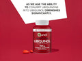 Qunol Mega Ubiquinol 100 mg CoQ10 heart and energy support benefits graphic