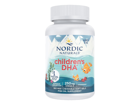 Nordic Naturals Children's DHA 250mg Strawberry Mini Chewable Soft Gels