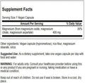 Back: Supplement facts label for magnesium complex showing 3-source blend.