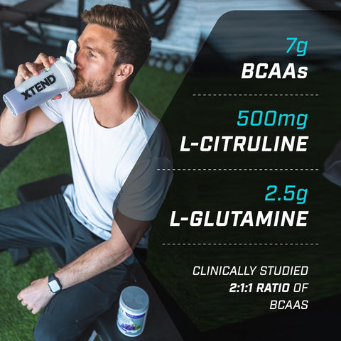 Supplement facts & ingredients image: XTEND Original BCAA Powder Smash Apple supplement facts ingredients tub powder 423g 30 servings