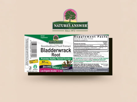 Nature’s Answer Bladderwrack liquid extract low alcohol 30ml barcode