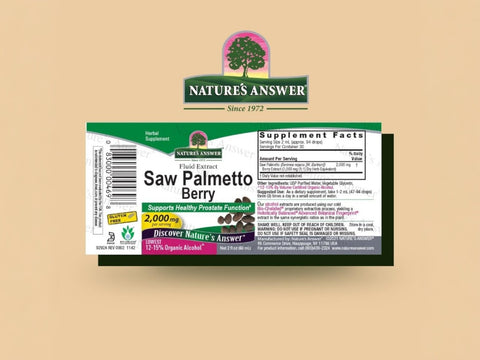 Nature’s Answer Saw Palmetto Berry Liquid Extract 60ml barcode image