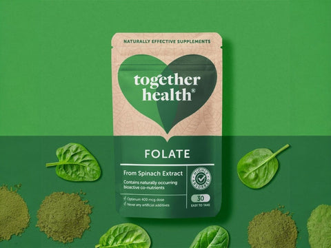 Together Health Folate 400 mcg from Spinach - 30 Capsules
