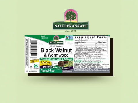 Nature’s Answer Black Walnut and Wormwood complex 30ml barcode