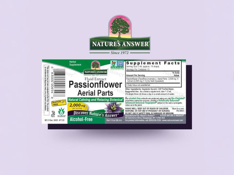 Nature’s Answer Passionflower alcohol-free liquid extract 30ml barcode