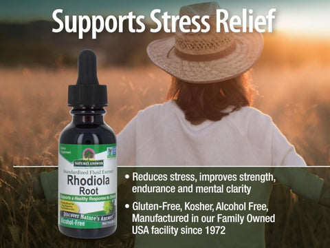 Nature’s Answer Rhodiola Root Alcohol-Free Liquid Extract - 30ml