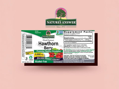 Nature’s Answer Hawthorn Berry Alcohol-Free Liquid Extract 30ml barcode image
