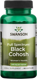Swanson Full Spectrum Black Cohosh Root 540 mg – 60 Capsules herbal dietary supplement bottle front label