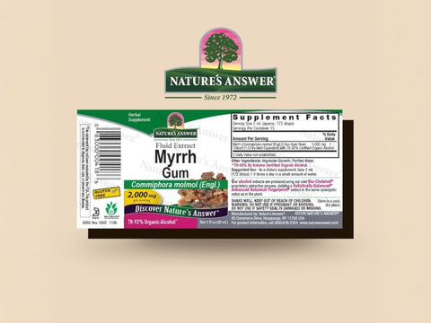 Nature’s Answer Myrrh gum resin liquid extract 30ml barcode