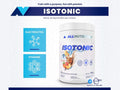 AllNutrition Isotonic supplement container with branding and product details on a white background