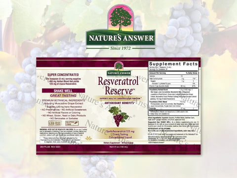 Nature's Answer Liquid Resveratrol Reserve Alcohol-Free - 150ml
