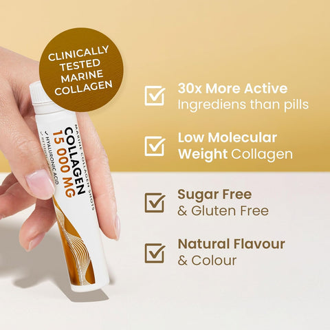 Swedish Nutra Marine Collagen shots liquid berry flavour sugar free 25ml pack