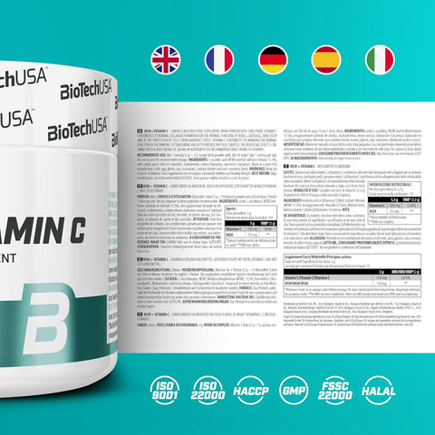 BiotechUSA MSM & Vitamin C Powder - Lemon Flavour, 150g Tub