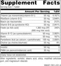 Supplement facts & ingredients image: Source Naturals B-50 Complex 50mg tablets ingredient panel 100 count