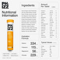 Phizz daily hydration vitamin electrolyte supplement facts label tube 20 tablets
