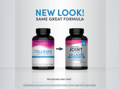 NeoCell Joint Complex Type 2 Collagen 120 capsules packaging may vary